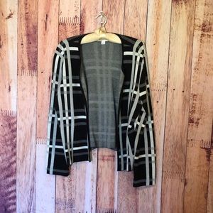 Open front knit jacket